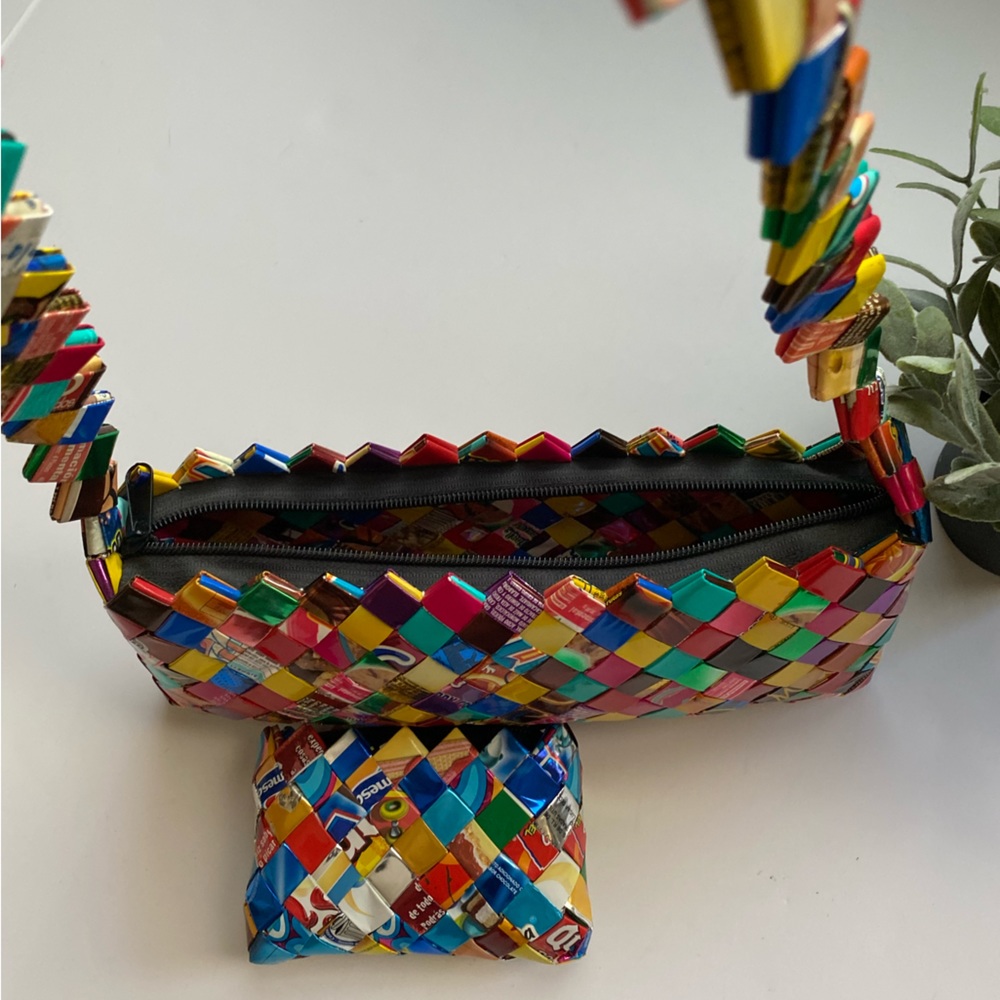 Candy And Gum Wrapper Custom Handbag With Change … - image 7